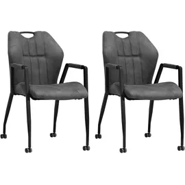 omg design Armlehnstuhl Point (Set, 2 St), Esszimmerstuhl mit Rollen, Bürostuhl