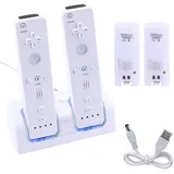 Nicoone 2 in 1 Controller-Ladegerät Tragbares,Remote Ladegerät für 2 Wii Controller,Ladestation für WII Fernbedienung für Wii Remote Docking Station für Wii