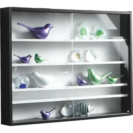 MID.YOU Hängevitrine Collecty 80 x 60 x 10 cm Schwarz/Weiß