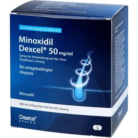 Dexcel Pharma Minoxidil Dexcel 50 mg/ml Spray 180 ml