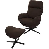 MCW Relaxsessel mit Hocker L12 Drehbar Braun