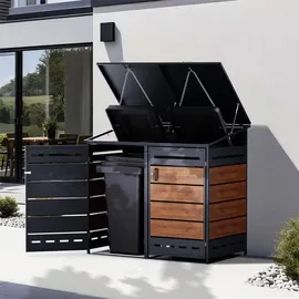 RS Trade Mülltonnenbox 2er 240 L anthrazit