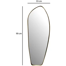 Wohnling Wandspiegel Asymmetrisch 33 x 90 cm Gold