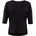 Damen weiches Bambus-3/4-arm Bams001 T-Shirt schwarz XS EU