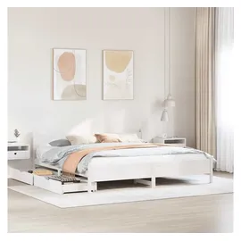 vidaXL Massivholzbett 180 x 200 cm Weiß