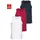 H.I.S. H.I.S Tanktop, Unterziehshirt, Unterhemd für Herren (3er-Pack) unifarben, Rundhalsausschnitt, aus Baumwolle bunt|rot 4/S