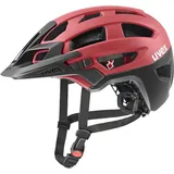 - sicherer MTB-Helm für Damen und Herren - individuelle Größenanpassung - erweiterbar mit LED-Licht - red-black matt - 56-61 cm