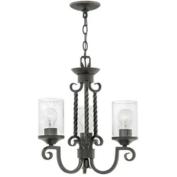 Kronleuchter Hängelampe Hängeleuchte Deckenlampe Wohnzimmer 3 Flammig Glas klar