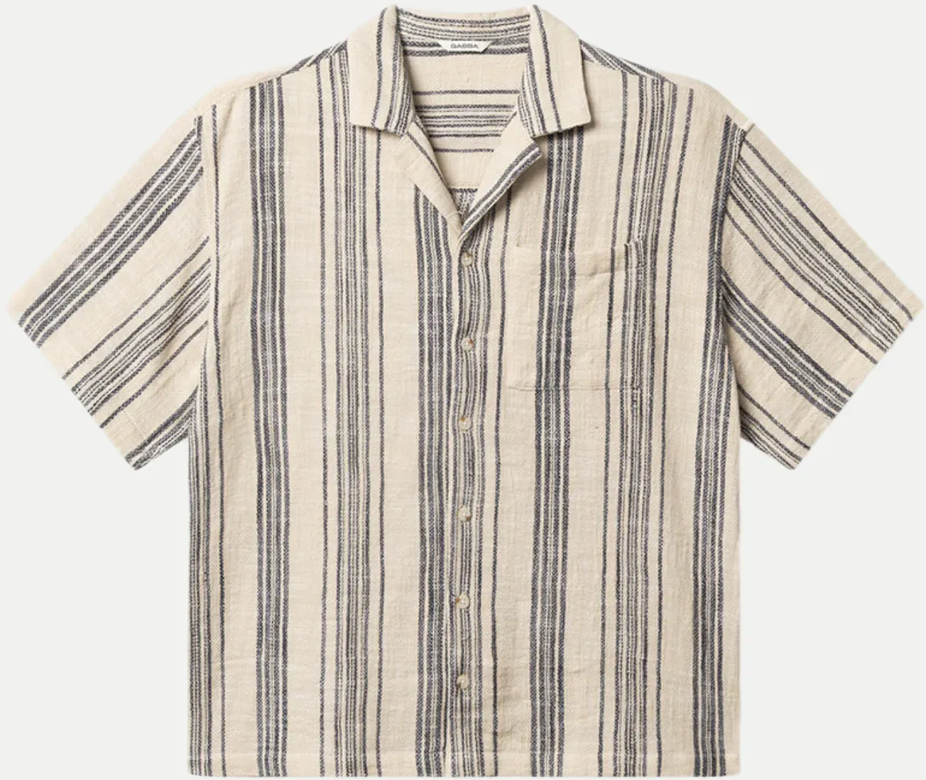 Oversize Kurzarmhemd Beige L