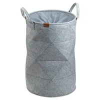Kela 24490 Wäschekorb Rund Polyester hellgrau