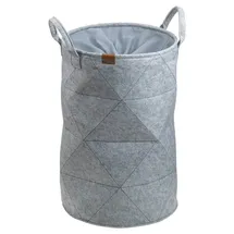 Kela 24490 Wäschekorb Rund Polyester hellgrau