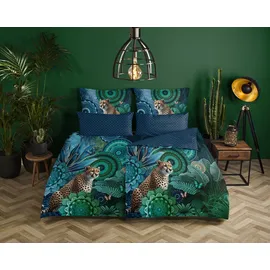 HIP Wendebettwäsche Nyah Satin Petrol Größe 1x 135x200 cm + 1x 80x80 cm