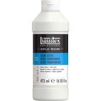 Liquitex 7616 Professional klares Gesso, Universalgrundierung für Acrylfarben, licht und alterungsbeständiger Primer, gebrauchsfertig - 473ml Flasche, transparent