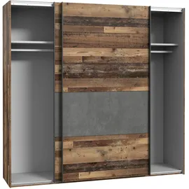 Forte Schwebetürenschrank Clif 220 x 211 x 61 cm Grau