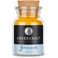 Ankerkraut Zitronensalz, 160g im Korkenglas, fruchtig-frisches Salz, Lecker Geschmack zum Braten, Grillen, Kochen