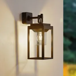 LUCANDE Außenwandleuchte Aluminium 43,0 cm 1 x E27 schwarz