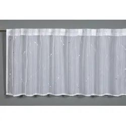 Gardinia Bistrogardine Voile mit Silberdruck, weiss, 140 x 45 cm, lichtdurchlässig