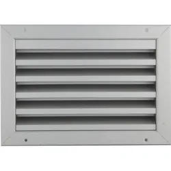 UPMANN Wetterschutzgitter eckig zum Einbauen - Aluminium silber eloxiert , 345 x 245 mm