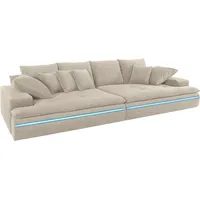 Big-Sofa INOSIGN "Haiti" Sofas Gr. B/H/T: 300cm x 85cm x 142cm, Aqua Clean Pascha, Mit RGB, beige (natur) wahlweise mit Kaltschaum (140kg BelastungSitz) und AquaClean-Stoff