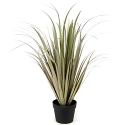 Kunstpflanze Grasbusch 80 cm Kunststoff Grün L (Large)