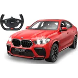 Jamara BMW X6 M 1:14 2,4GHz -transparente Windschutzscheibe, LED Licht, RC-Auto, rot