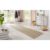 HANSE HOME BT Carpet Nature In- und Outdoor – Schlingen Küchenläufer Rutschfest Flachgewebe Kurzflor Woll-Optik Fineloop Küchenteppich für Flur, Küche, Garten, Terrasse, Badezimmer – Naturbeige, 80x350cm