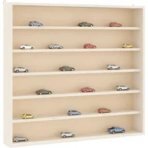 vidaXL Vitrine Sammlervitrine aus Holz mit 6 Regalen 60 x 8,5 x 55 cm Braun