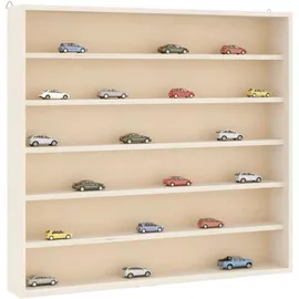 vidaXL Vitrine Sammlervitrine aus Holz mit 6 Regalen 60 x 8,5 x 55 cm Braun