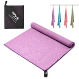 HiiPeak Mikrofaser Handtuch Kompakt und Leicht Microfaser Handtücher Fitness Handtuch Schnelltrocknend microfaser Badetuch Saugfähiges Sporthandtuch Fitnessstudio Schwimm und Gym Handtuch