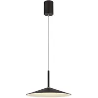 GLOBO Hängeleuchte Esszimmerlampe Pendelleuchte schwarz matt LED Höhenverstellbar opal