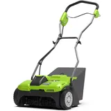 Greenworks 40V Akku Rasenlüfter , 3600 U/min, 36 cm Arbeitsbreite, 30 L Auffangbehälter OHNE Akku & Ladegerät, 3 Jahre Garantie G40DT35
