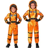 W WIDMANN MILANO Party Fashion - Kinderkostüm Astronaut, Raumanzug mit Helm, Weltall Overall, Raumfahrer, Karnevalskostüme