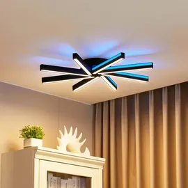 LUCANDE Tjado, Ø70 cm, schwarz, RGBW - Schwarz