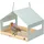 wondermake® Design Vogelhaus aus Metall und Holz wetterfest zum Aufhängen, modernes Vogelfutterhaus XL Metalldach hängend, Vogelhäuschen Futterhaus für Vögel, Edelstahl Kiefer, türkis-grau mint