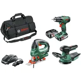 Bosch Akku-Maschinen-Set PSR 1800 LI-2/PST 18 LI/Advanced Orbit 18