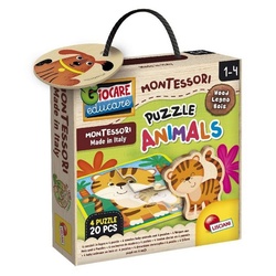 Spiel, Montessori Wood Puzzle Animals