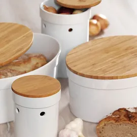 Kela Salena Brotkasten Keramik Weiß