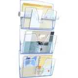 CEP Wandprospekthalter-Set mit 3 Fächern Ice blue