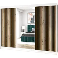 a&j möbelland gmbh Schiebetürenschrank FARA 200 x 215 x 59,5 cm Weiß/Schwarz