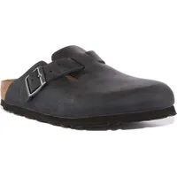 Birkenstock Boston Nubukleder geölt schmal schwarz 46