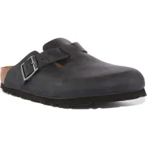 Birkenstock Boston Nubukleder geölt schmal schwarz 46