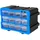 HMF Sortimentskasten Kunststoff 29,5 x 19,5 x 16 cm Blau/Schwarz 12 Schubladen
