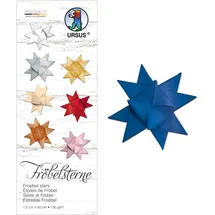 Ursus Papierstreifen für Fröbelsterne 130 g/qm 1,5 x 50 cm 80 Stück königsblau
