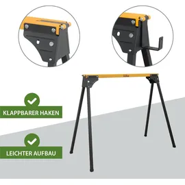 Trutzholm 2x Arbeitsbock klappbar bis 1000 kg Stahl pulverbeschichtet gelb schwarz
