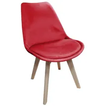 Hti-Living Esszimmerstuhl Samt Atlanta Rot