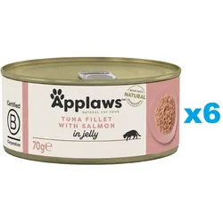 APPLAWS Cat Adult Thunfisch und Lachs in Gelee 6x70g