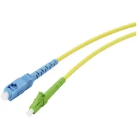 Vivanco 45715 Glasfaser Netzwerkkabel, Patchkabel SC, LC 5m Neongelb, Neongrün, Neonblau extrem dü