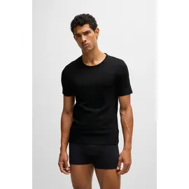 Boss T-Shirt RN 3P Classic - Schwarz Baumwolle unifarben, schwarz, NOS