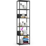 Akord Loft-Regal, Schwarz Breite 50 cm 6 Ebenen B50 x H192 x T32 cm - schwarz