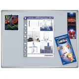 Franken Pinnwand 90 x 60 cm grau/silber